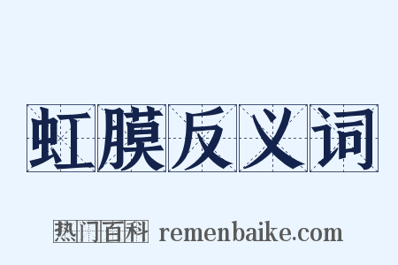 虹膜反义词是什么意思的图片